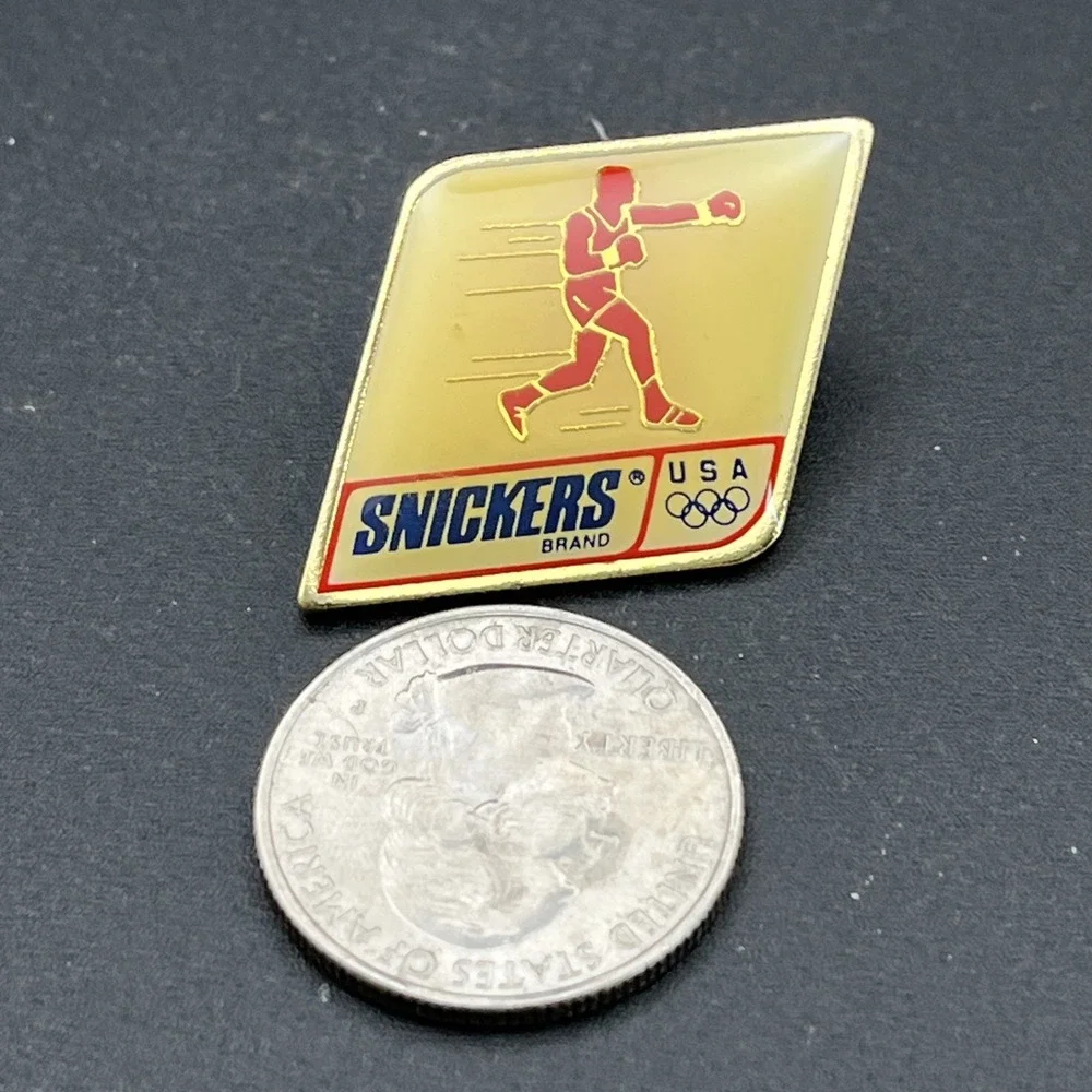 1992‎ Barcelona Olympics Team USA Snickers Candy Bar Boxing Lapel Hat Pin